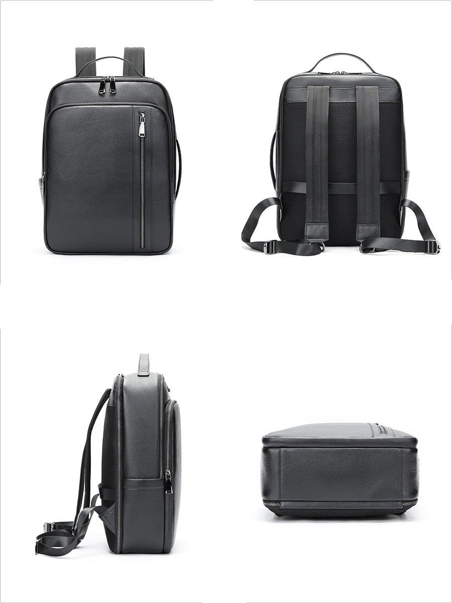 Atlas Leather Backpack – Large Leather Business Bag | Travel Leather Laptop Bag angles
