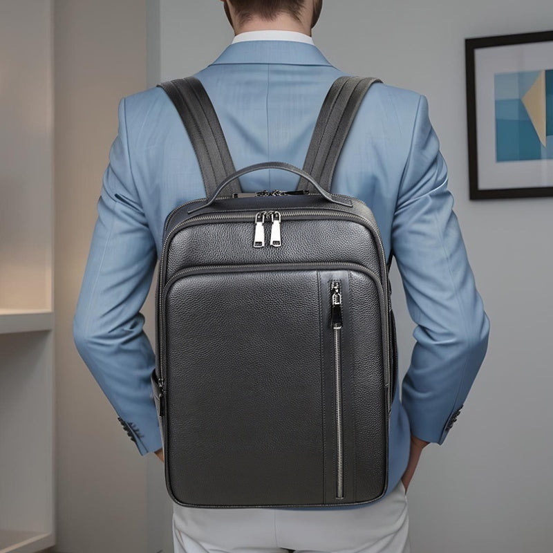 Atlas Leather Backpack – Large Leather Business Bag | Travel Leather Laptop Bag