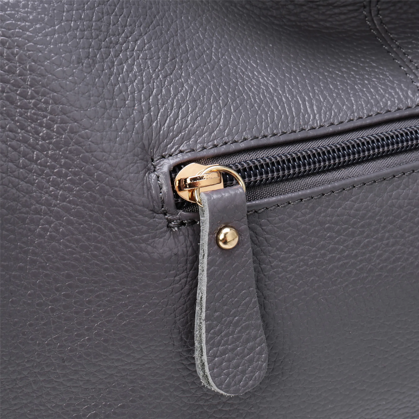 Leather Tote Bag for Women - Great Work Bag zip