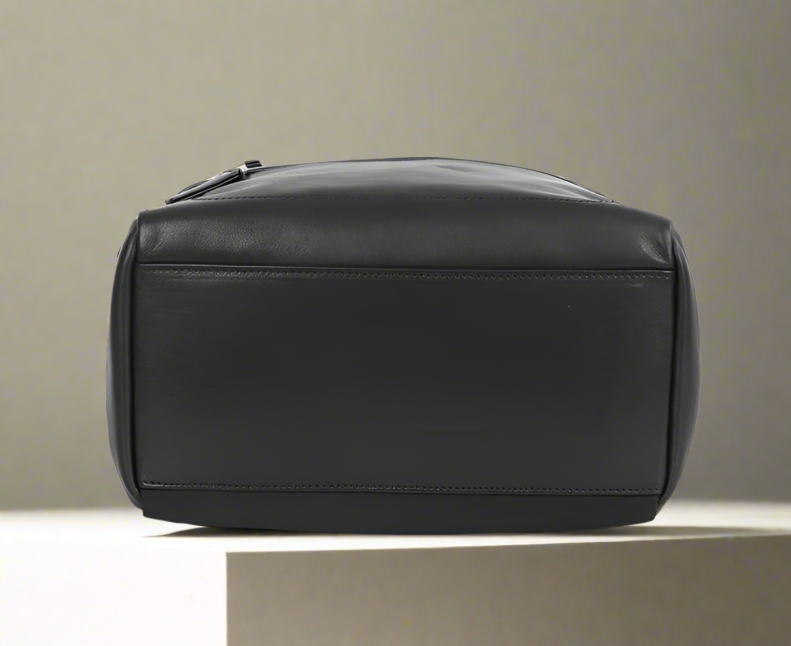 Jetsetter Men’s Genuine Leather Sleek Business Laptop Backpack bottom