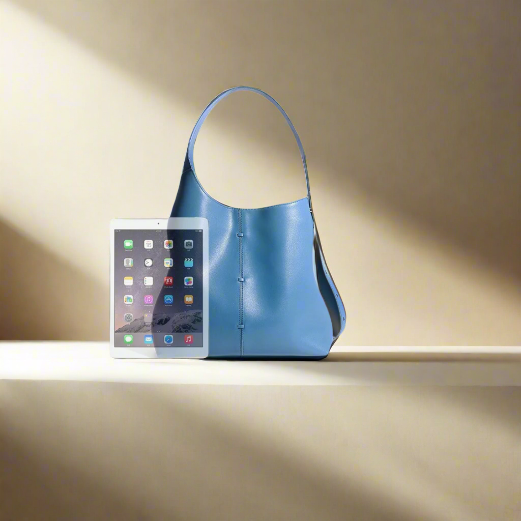 Iris Leather Tote Bag size comparison