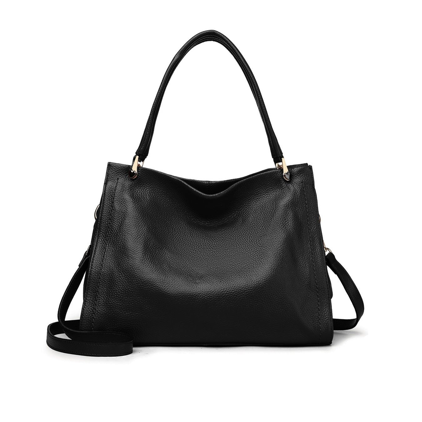 Leather Tote Bag for Women - Great Work Bag Black