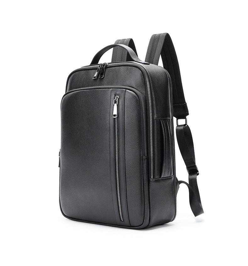 Atlas Leather Backpack – Large Leather Business Bag | Travel Leather Laptop Bag side view