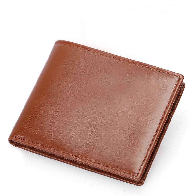 Men's Genuine Leather Wallet brown front