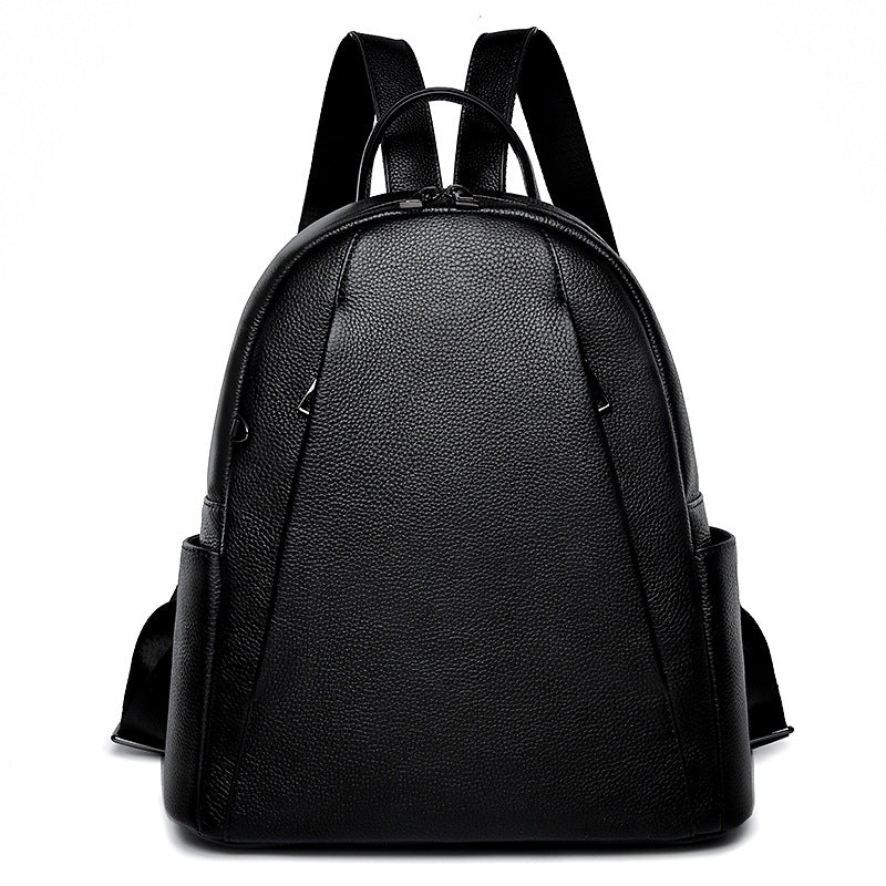 Minimalist Leather Travel Backpack front