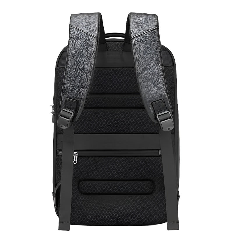 BG Metro Leather Laptop Backpack BBack view