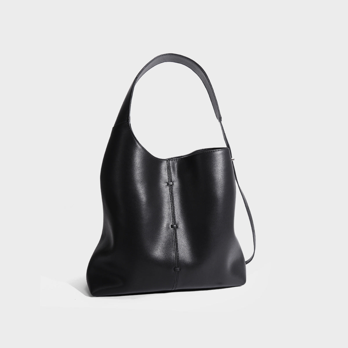 Iris Leather Tote Bag black