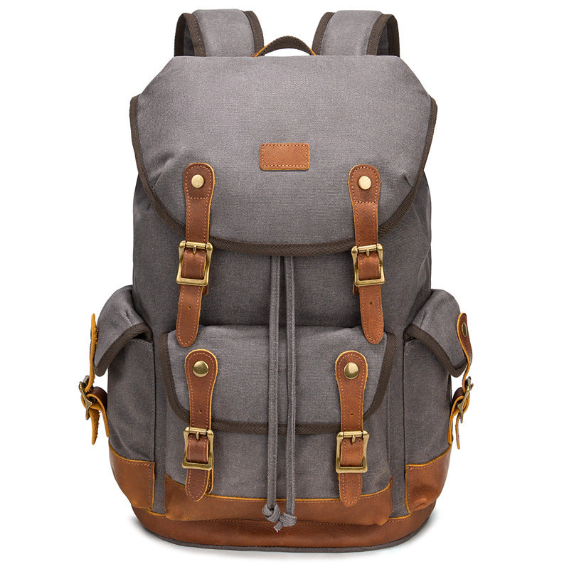 Rugged Explorer Waterproof Canvas Backpack gray