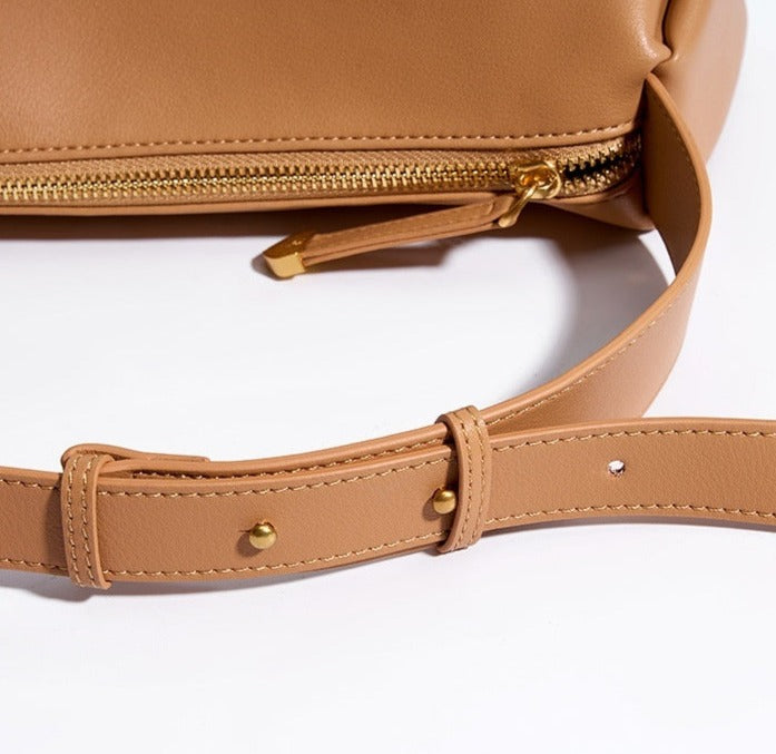 Women's Genuine Leather Baguette Underarm Bag strap