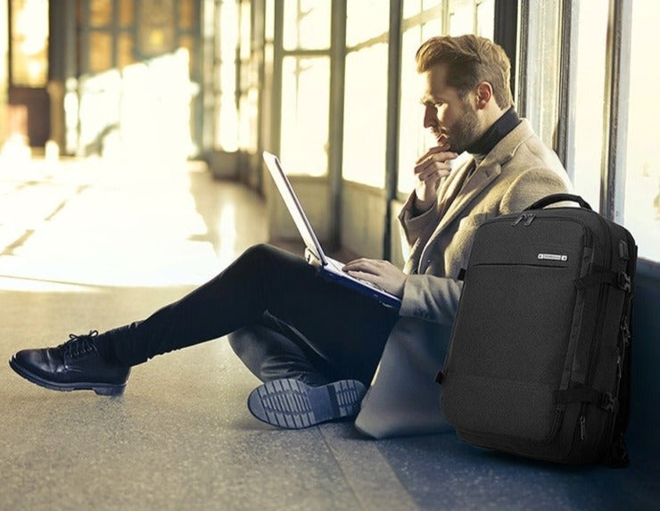 Multi-Functional Men's Business Travel Laptop Backpack model