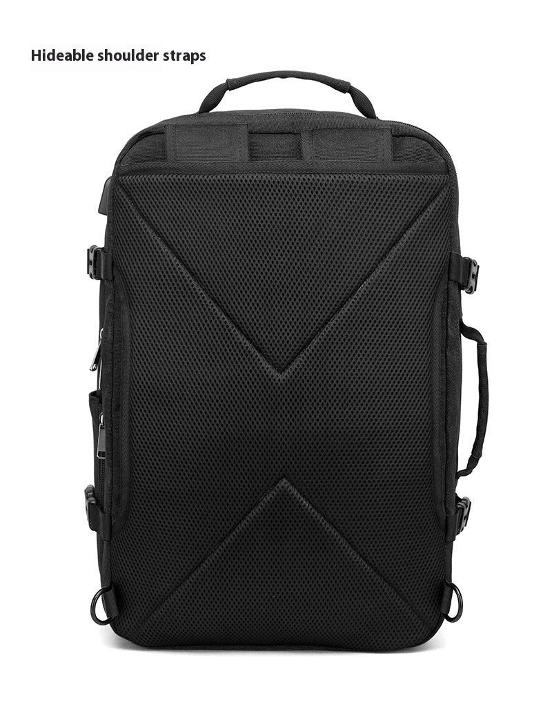 Multi-Functional Men's Business Travel Laptop Backpack rear view