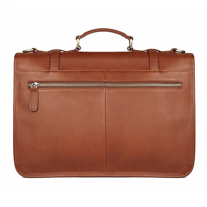 Heritage Gentleman's Leather Briefcase Retro Classic Professional  rear