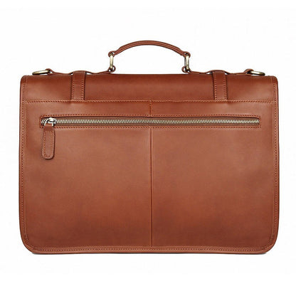 Heritage Gentleman's Leather Briefcase Retro Classic Professional  rear