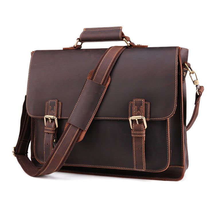 Leather Briefcase Vintage Retro Business