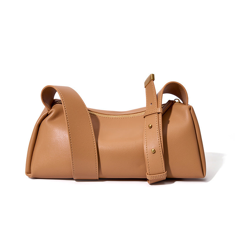 Women's Genuine Leather Baguette Underarm Bag