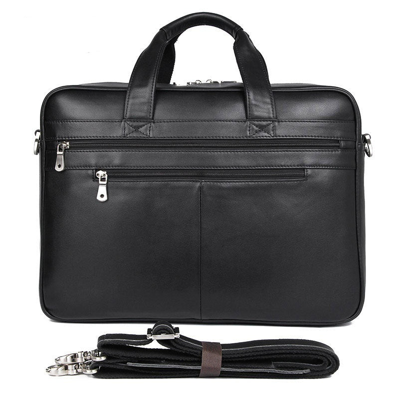 Executive Edge Leather Briefcase Large shoulder bag strap