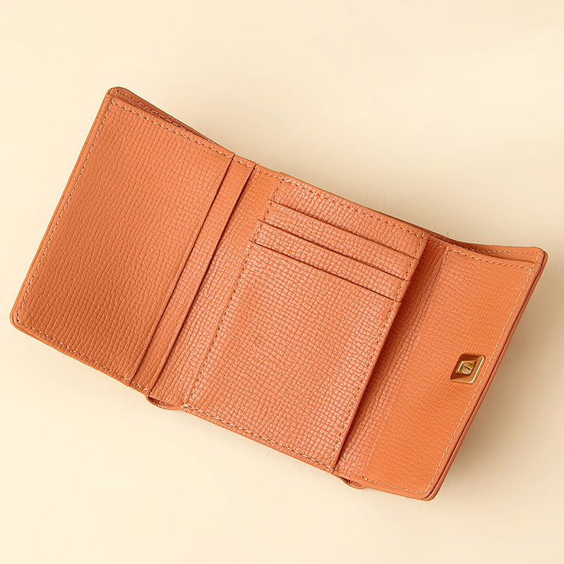 Women's Small Leather Wallet with Multiple Card Slots interior