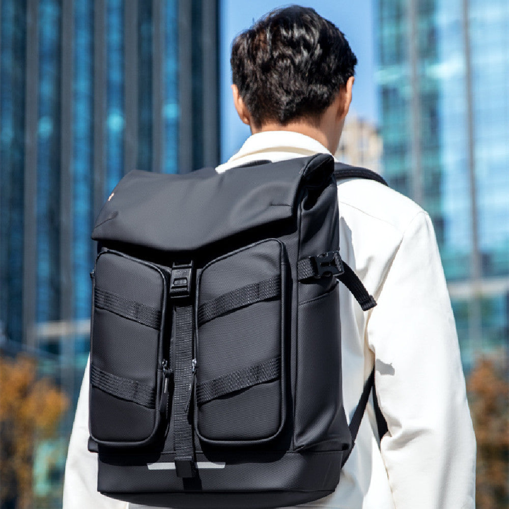 Apex Backpack - Nylon Laptop Backpack | Travel Backpack for Men on model