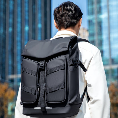 Apex Backpack - Nylon Laptop Backpack | Travel Backpack for Men on model