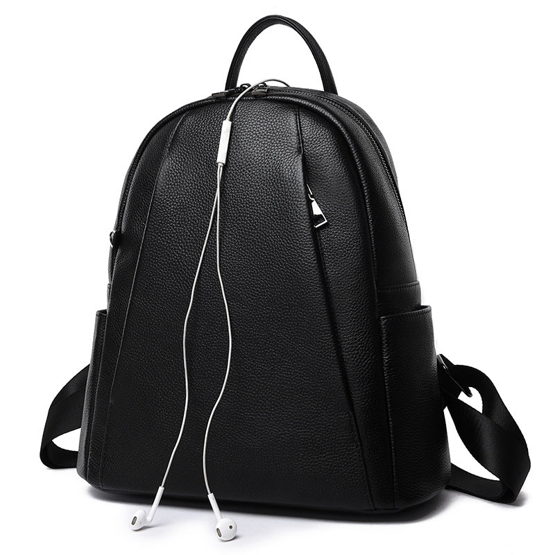 Minimalist Leather Travel Backpack