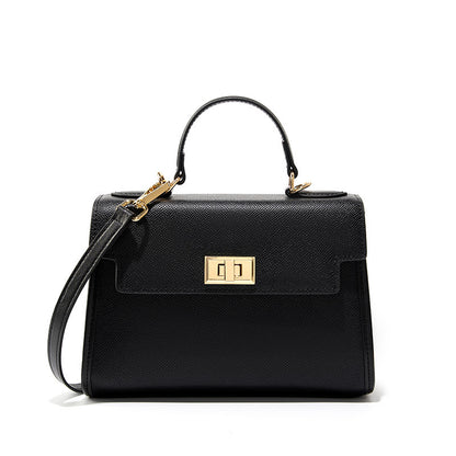 Athena Genuine Leather Handbag - Effortless Elegance for Every Occasion black