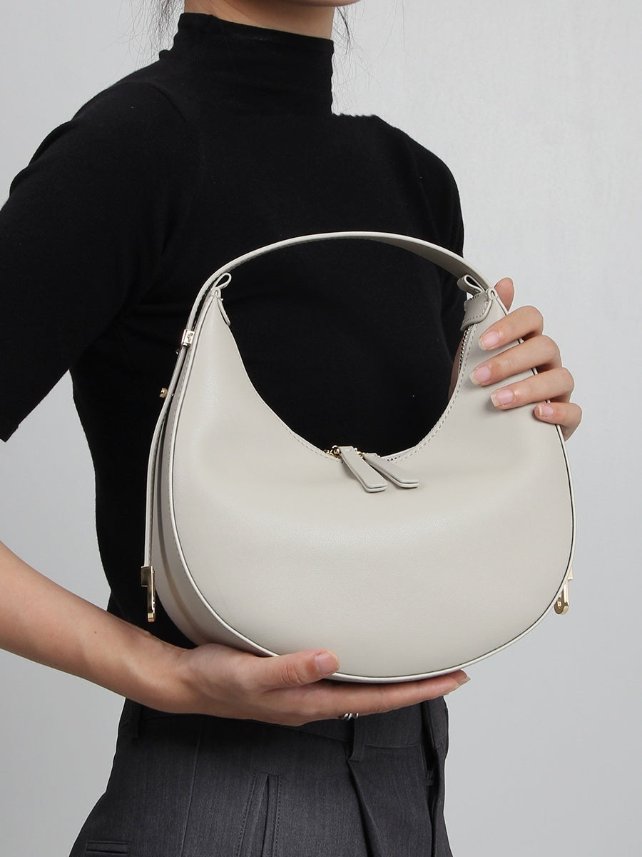 Orion Genuine Leather Half-Moon Bag