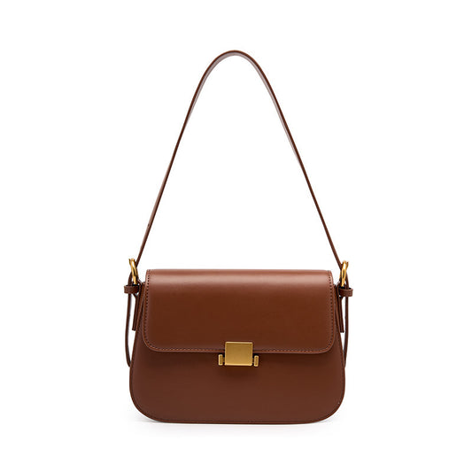 Velora Genuine Leather Handbag brown