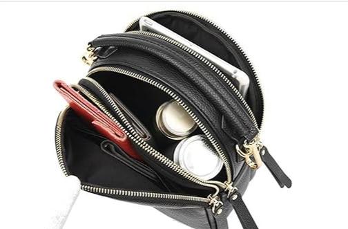 Trendy Small Leather Backpack interior