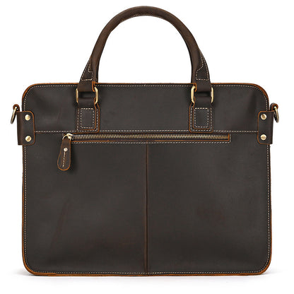 Augustine Leather Briefcase: The Ultimate 14-Inch Commuter Business Bag back