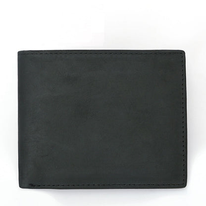 Men's Genuine Leather Wallet black front