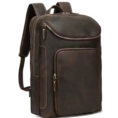 Nomad Leather Backpack – Men's Multifunctional Leather Backpack | Classic Leather Backpack dark brown