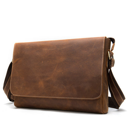 Men's shoulder Bag Retro Messenger Bag tan