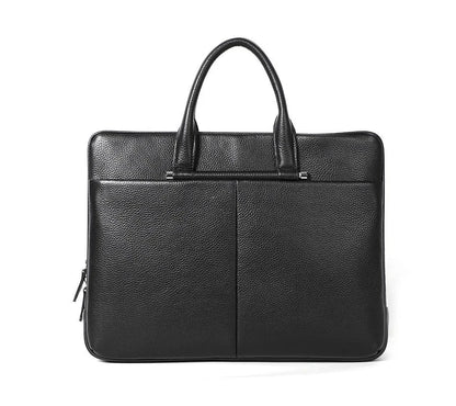 Men's Large Leather Shoulder Bag Briefcase front