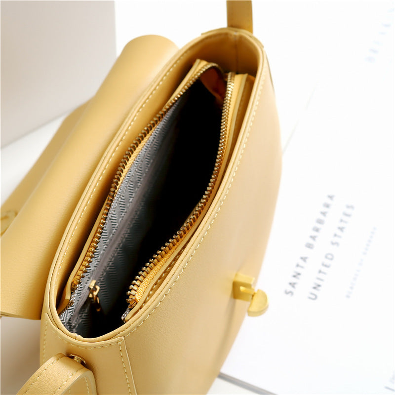 Genuine Leather Women's Saddle Bag interior