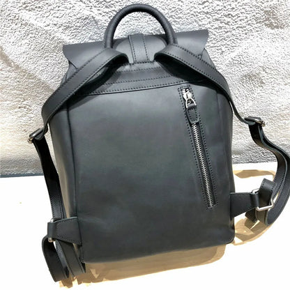 Vintage Leather Backpack rear