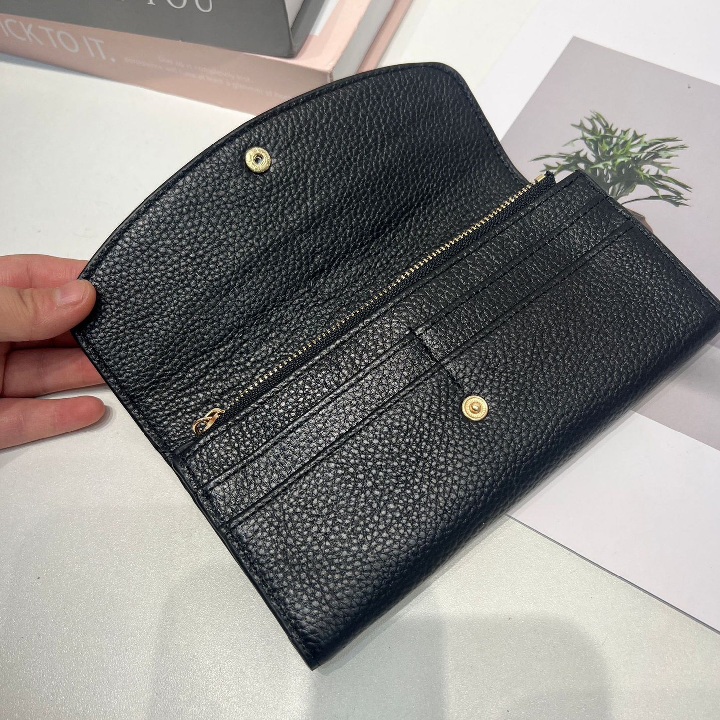 Women's Genuine Long Leather Wallet interior