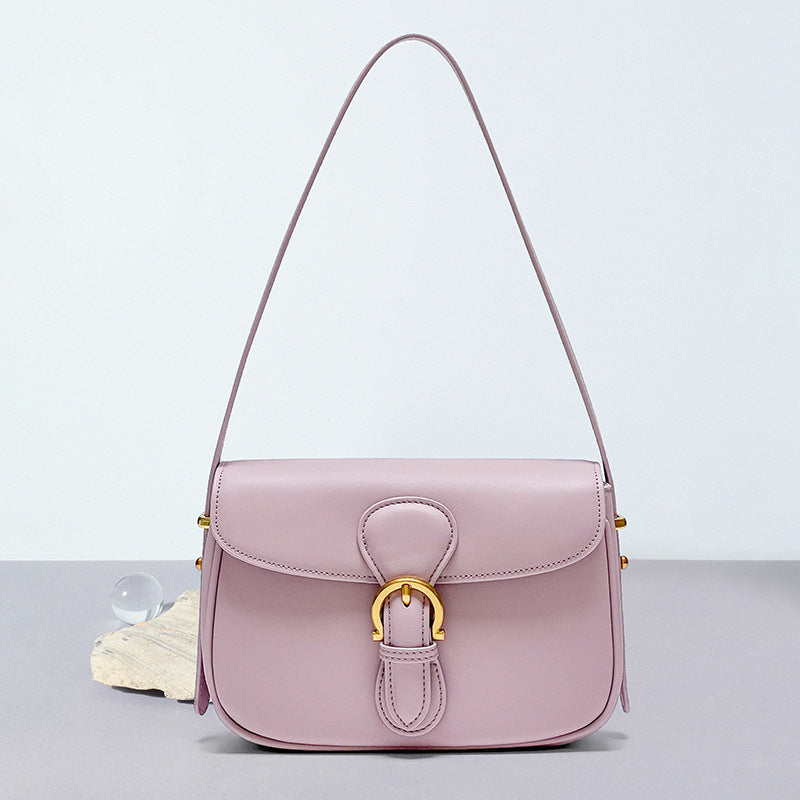 June Chic Genuine Leather Bag for Women Pastel pink front