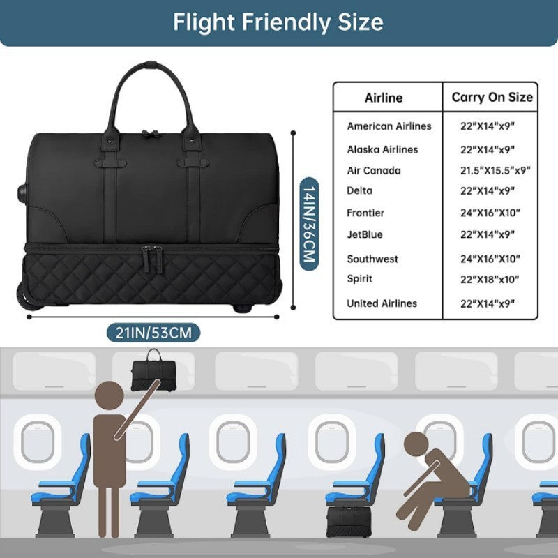 Convertible Folding Travel Bag wheel details