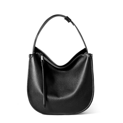 Classic Soft Leather Tote Bag Commuter black