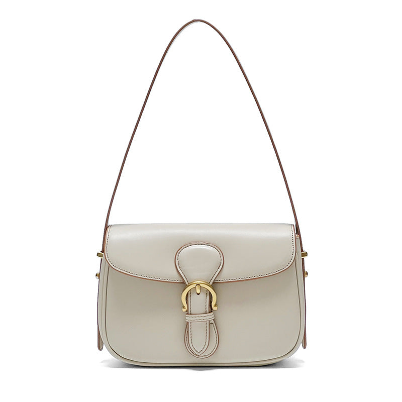 June Chic Genuine Leather Bag for Women Pastel white