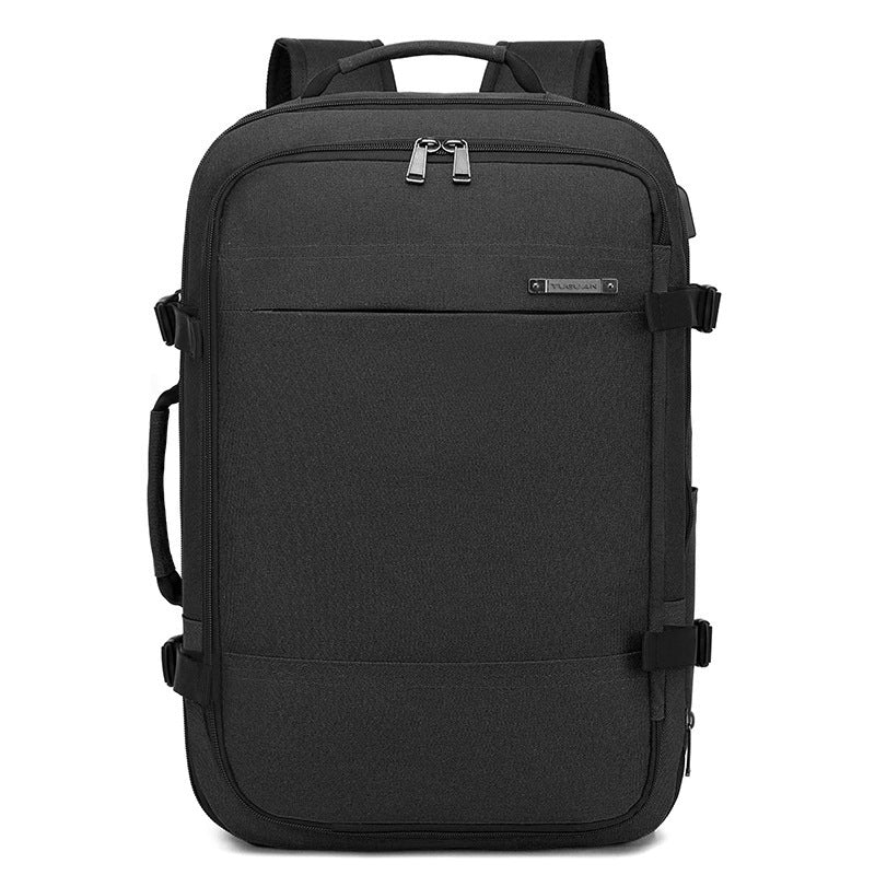 Multi-Functional Men's Business Travel Laptop Backpack black