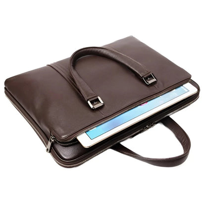 Equinox Classic Leather Business Briefcase Shoulder bag ipad