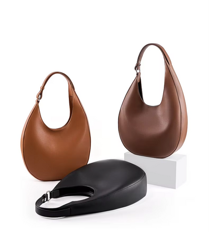 Luna Genuine Leather Semi-Circle Bag women's color options