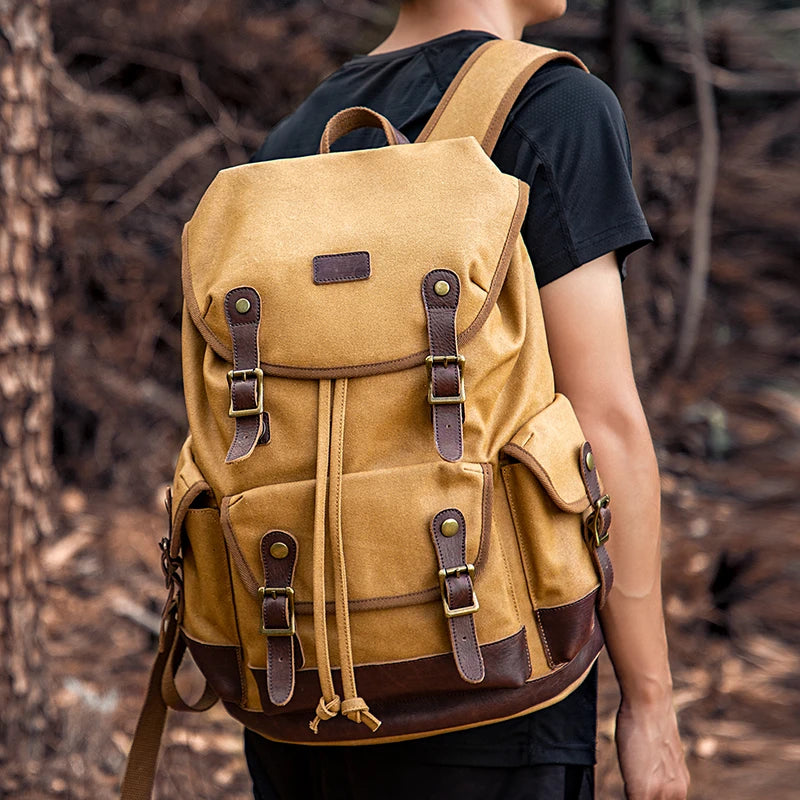 Rugged Explorer Waterproof Canvas Backpack model