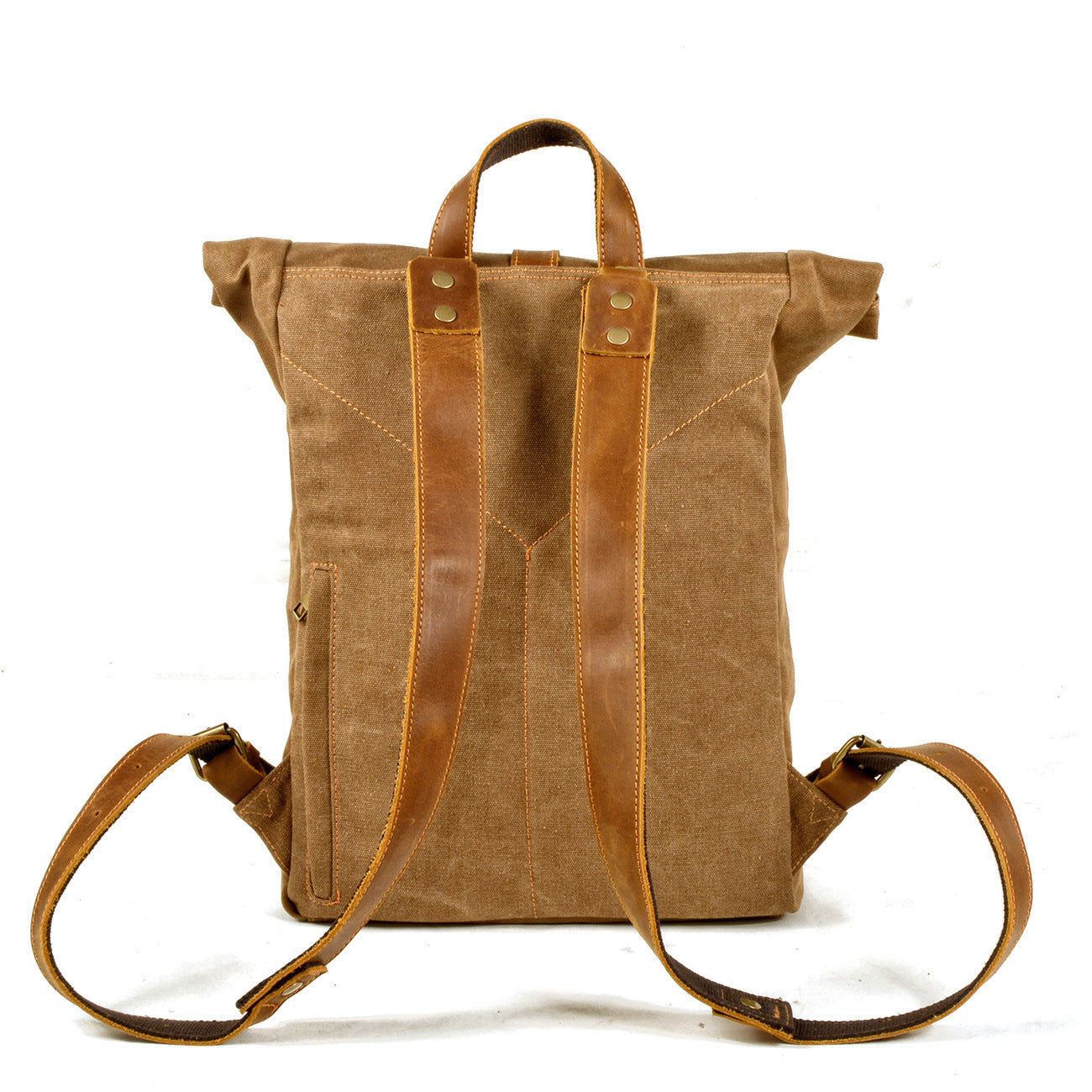 Vintage Waxed Canvas & Leather Backpack – Rugged Elegance for the Modern Man