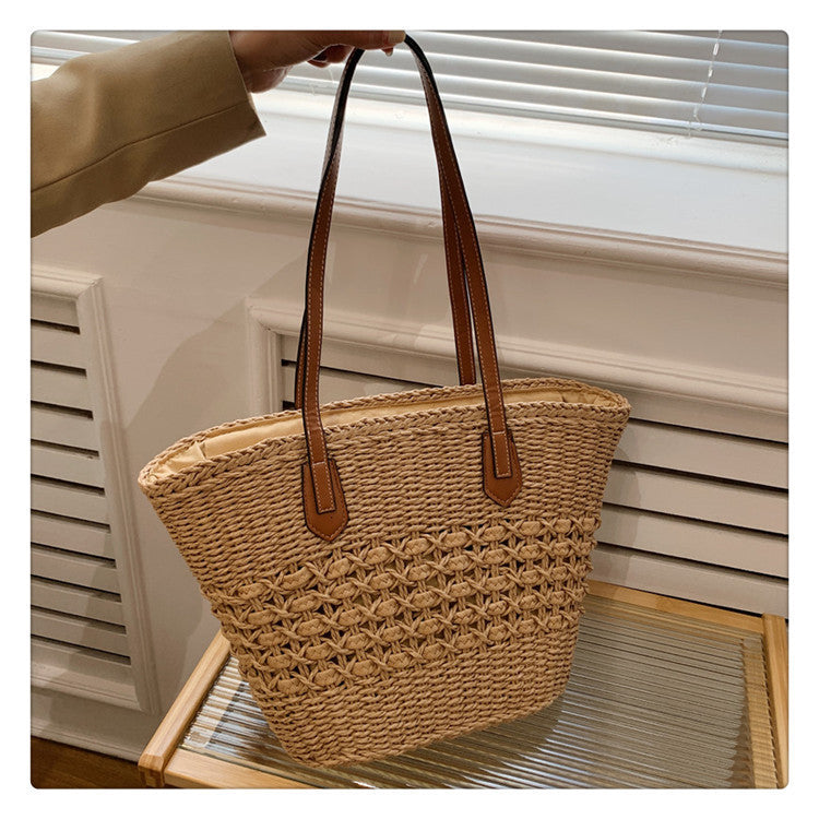 Summer Rattan Tote - Beach and Vacation Bag model