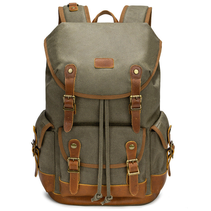 Rugged Explorer Waterproof Canvas Backpack green