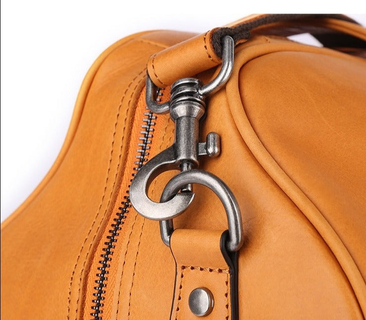 Leather Travel Duffle Bag Large Capacity luxury detail