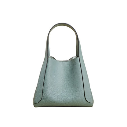 Genuine Leather Bucket Women's Bag green