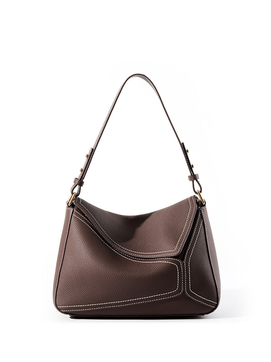 Geometric Genuine Leather Bag